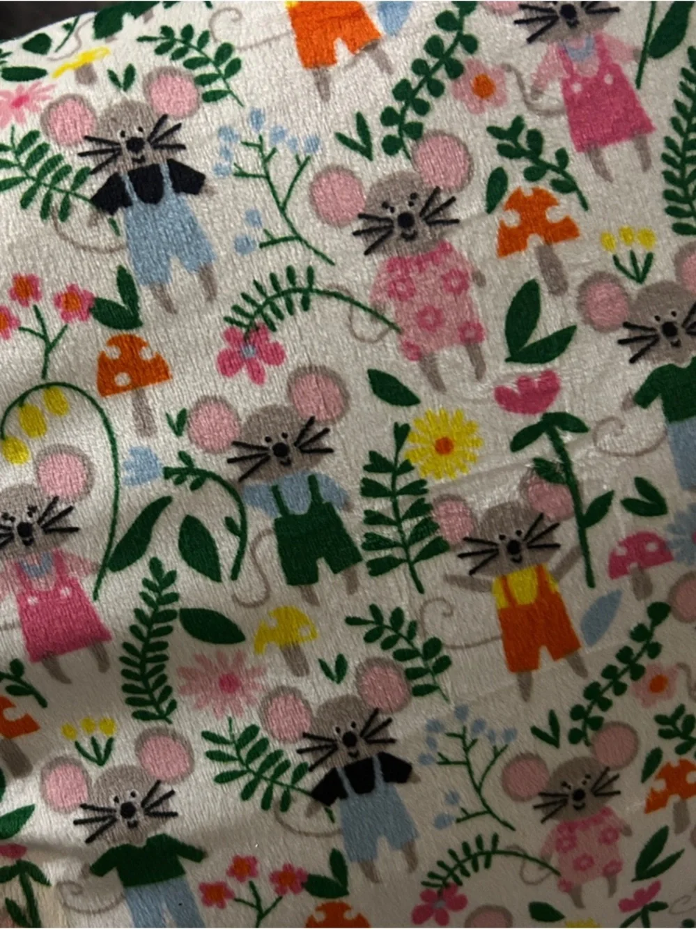 Playful Mouse Garden Accent Pillow Cover - Multicolor